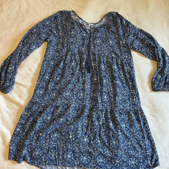 Sonoma Blue and White Patterned Dress - Picture 1 of 2